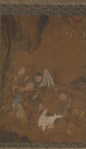 Immortels dansants et grue - Jun Liu