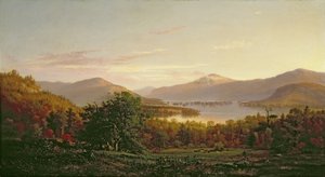 Vue du lac George - Junius R. Sloan