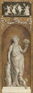 Peinture murale avec bacchante