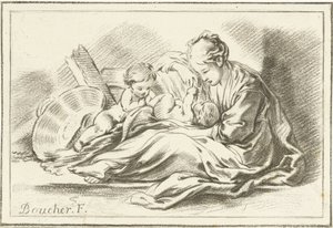 Mère et deux enfants - Jurriaan Cootwijck