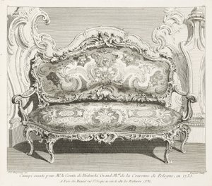 Canapé executé pour Mr. le Comte de Bielinski Grand M.al de la Couronne de Pologne, en 1735.; Canapé exécuté pour le comte de Bielinski en 1735, 4th Plate - Juste Aurèle Meissonnier