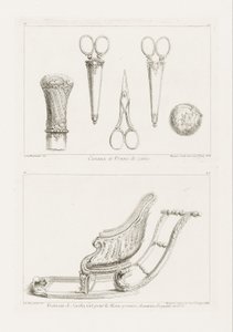 Design de ciseaux et pommeau de canne