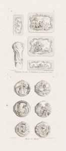 Différents desseins de tabatières et pomme de canne, cinquième planche, pl. 53 dans Oeuvre de Juste-Aurèle Meissonnier - Juste Aurèle Meissonnier