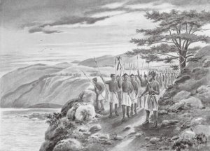 Sargon Ier à la Méditerranée (lithographie)