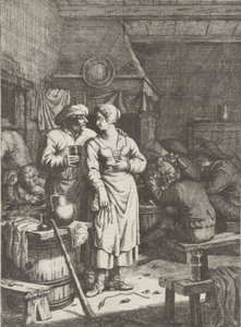 Scène de taverne - Justus van den Nijpoort