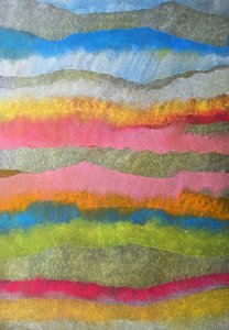 Paysage abstrait aux couleurs vives - Justyna Jaszke