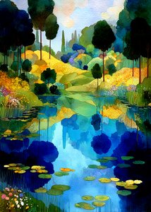 Reflets chatoyants sur le lac - Justyna Jaszke