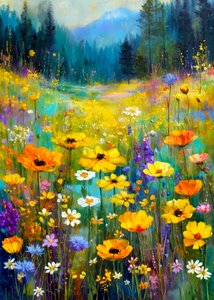 La sérénité de la montagne aux fleurs sauvages - Justyna Jaszke