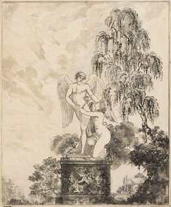 Statue sous le bouleau. - Józef Sierakowski