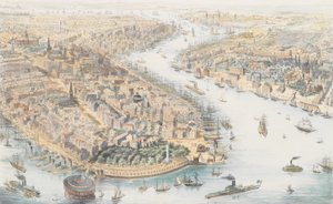New-York depuis le sud-ouest, vers 1852