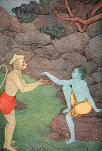 Rama envoyant sa bague à Sita - K Venkatappa