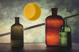 Nature morte aux bouteilles colorées - Kádár István
