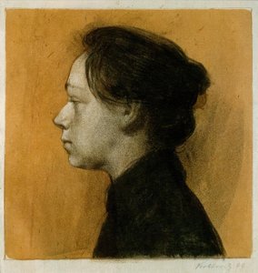 Autoportrait de profil vers la gauche II