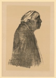Autoportrait de profil tourné vers la droite (3e état) - Käthe Kollwitz