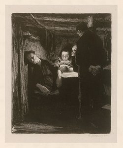 Mort (feuille 2 de « Une révolte de tisserands », 2e état) - Käthe Kollwitz