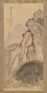 Paysage avec Cascade - Kameda Bosai