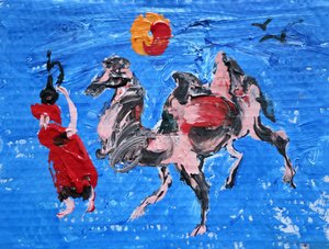 Danseuse du désert et chameau - Kanat Ibragimov