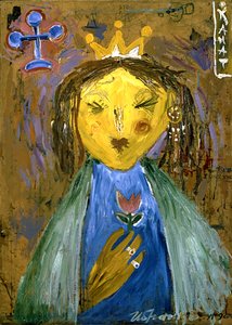 La reine expressionniste et la fleur