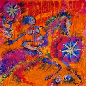 Une femme pleine de vie à cheval - Kanat Ibragimov
