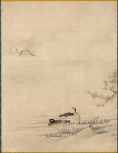 Fleurs et oiseaux dans un paysage printanier, 1500s