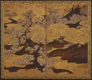Cerisier en fleurs, période Edo, vers 1580-1635