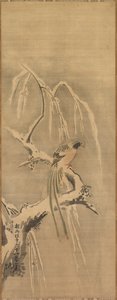 Oiseau Chinois sur une Branche Enneigée, 17ème siècle