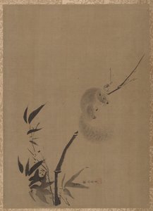 Écureuil sur bambou, vers 1650 - Kanō Tan’yū