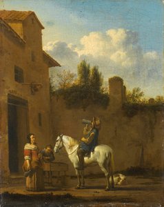 Trompette monté prenant un verre