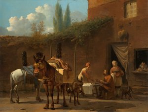 Muletiers à une auberge