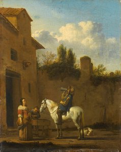 Trompette montée prenant un verre, 1650-60