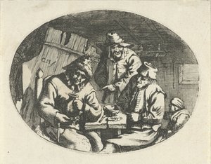 Paysans à une table