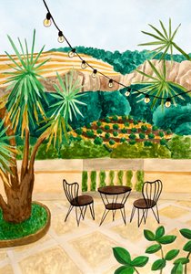 Vue sur une terrasse verdoyante - Karen Menzenbach