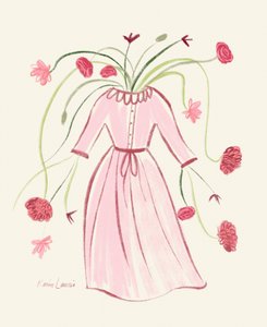 Robe rose fleurie - Karin Lauria