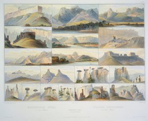 Collines remarquables sur le haut Missouri - Karl Bodmer