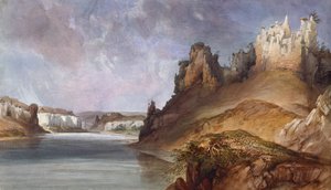 Vue des murs de pierre sur le Haut Missouri