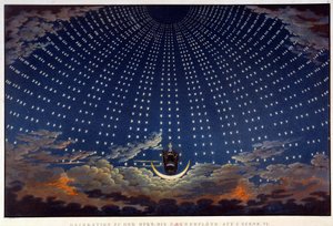 Scénographie pour La Flûte enchantée, opéra de Wolfgang Amadeus Mozart, réalisée par Karl Schinkel - Karl Friedrich Schinkel
