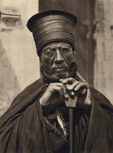 Jérusalem, prêtres abyssins (photo n/b) - Karl Grober
