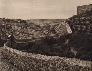 Jérusalem, vue de la vallée du Cédron - Karl Grober