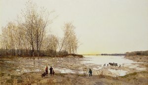 Paysage boisé inondé, c.1875-80 - Karl Heffner