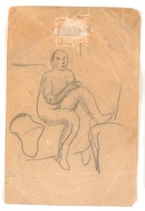 Femme nue assise
