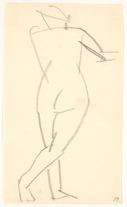 Modèle debout, vu de dos