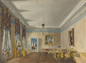 Salon dans la maison de la princesse Anna Gagarina à Saint-Pétersbourg, 1799