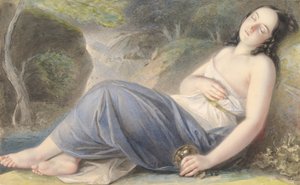 Psyché endormie dans un paysage
