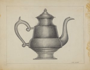 Théière en étain