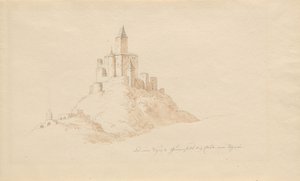 Le vieux château Gutenfels près de Kaub sur le Rhin - Karl Julius Von Leypold