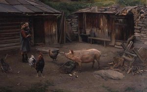La cour de ferme - Karl K. Uchermann