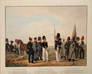 1ère, 2ème et 3ème divisions de grenadiers russes, 1845-1855