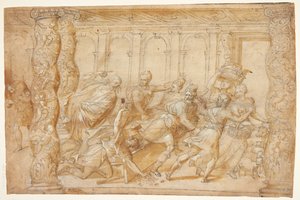 Danois : Le Christ chasse les prêteurs d