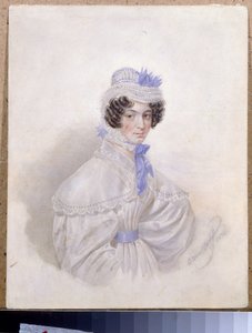 Portrait de Anna Borisovna Bakunina - Karl Pavlovich Bryullov