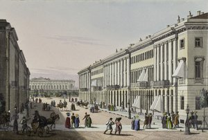 La rue Mikhailovskaya avec vue sur le palais Michel à Saint-Pétersbourg
